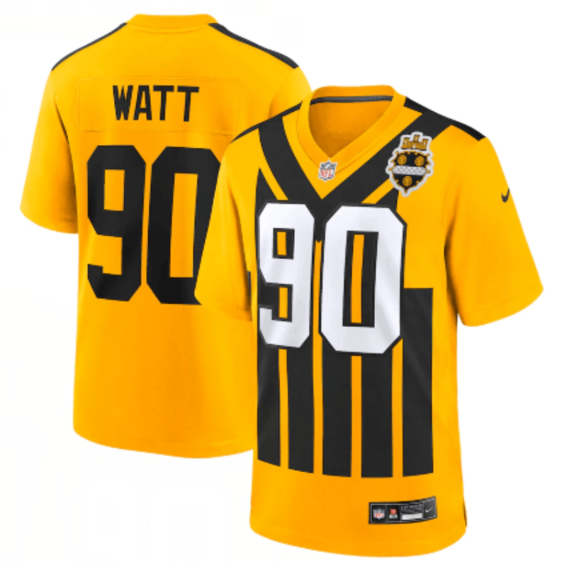 Men 2025 Pittsburgh Steelers #90 Watt yellow Nike Limited NFL Jersey
